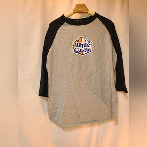 Gray and Black Raglan Men's Shirt